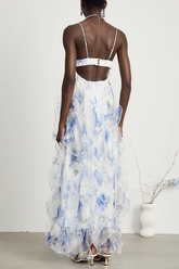 NOÉMIE Ruffled Floral Print Midi Dress | Dress In Beauty